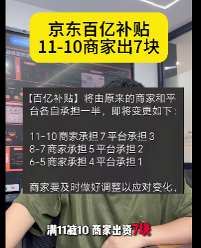 京东外卖“百亿补贴”规则再调整:商家承担比例升至70%-80%